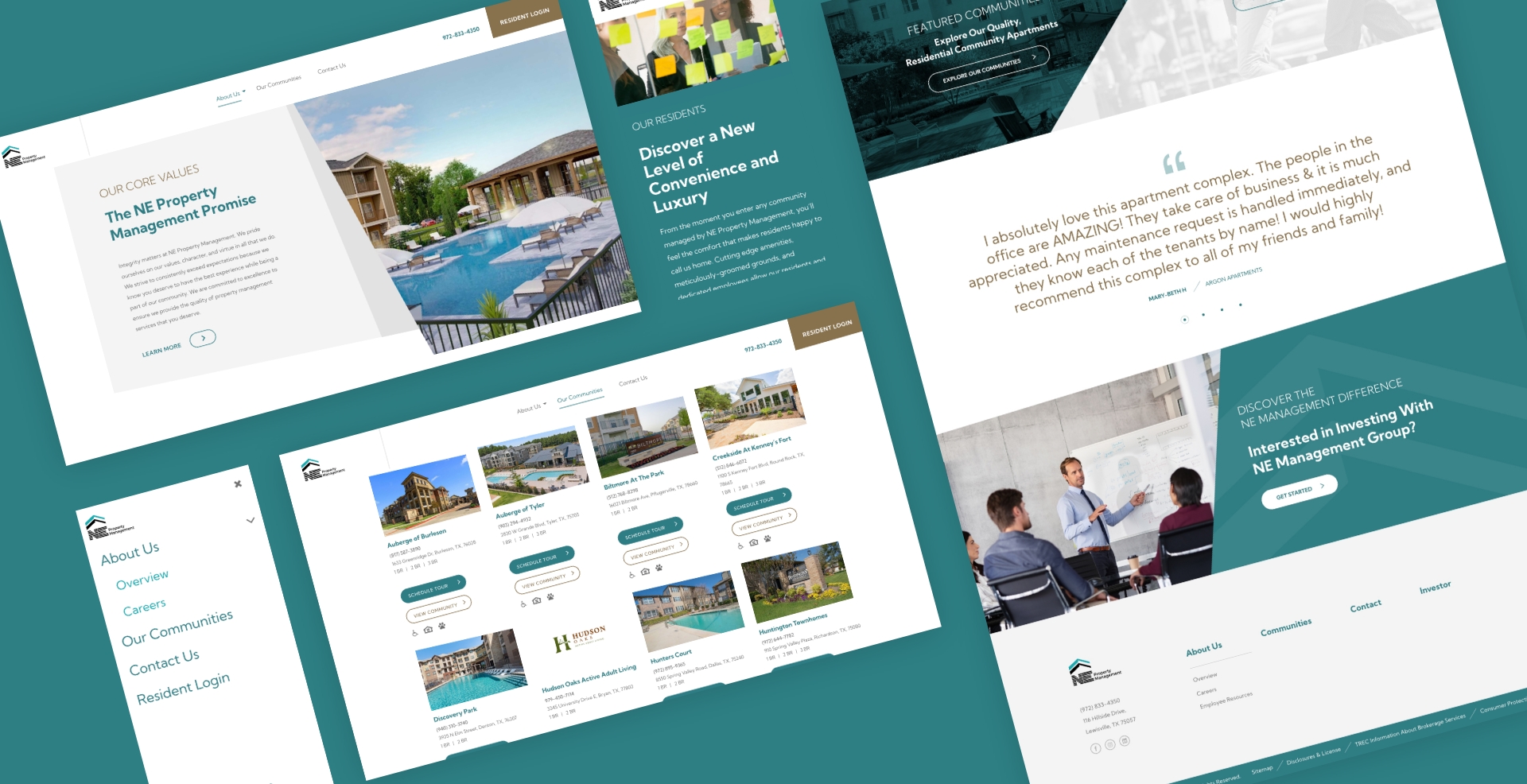 NE Management Top View Webpages