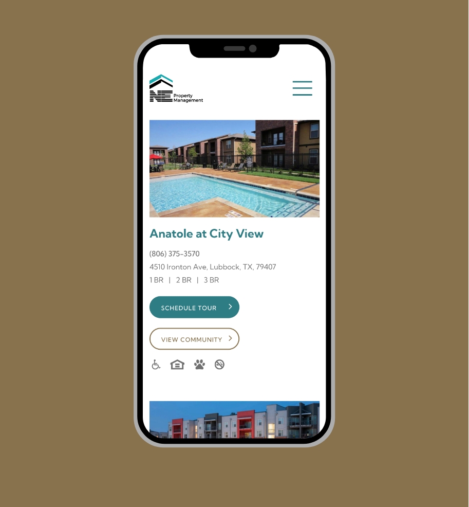 NE Management iPhone Mockup