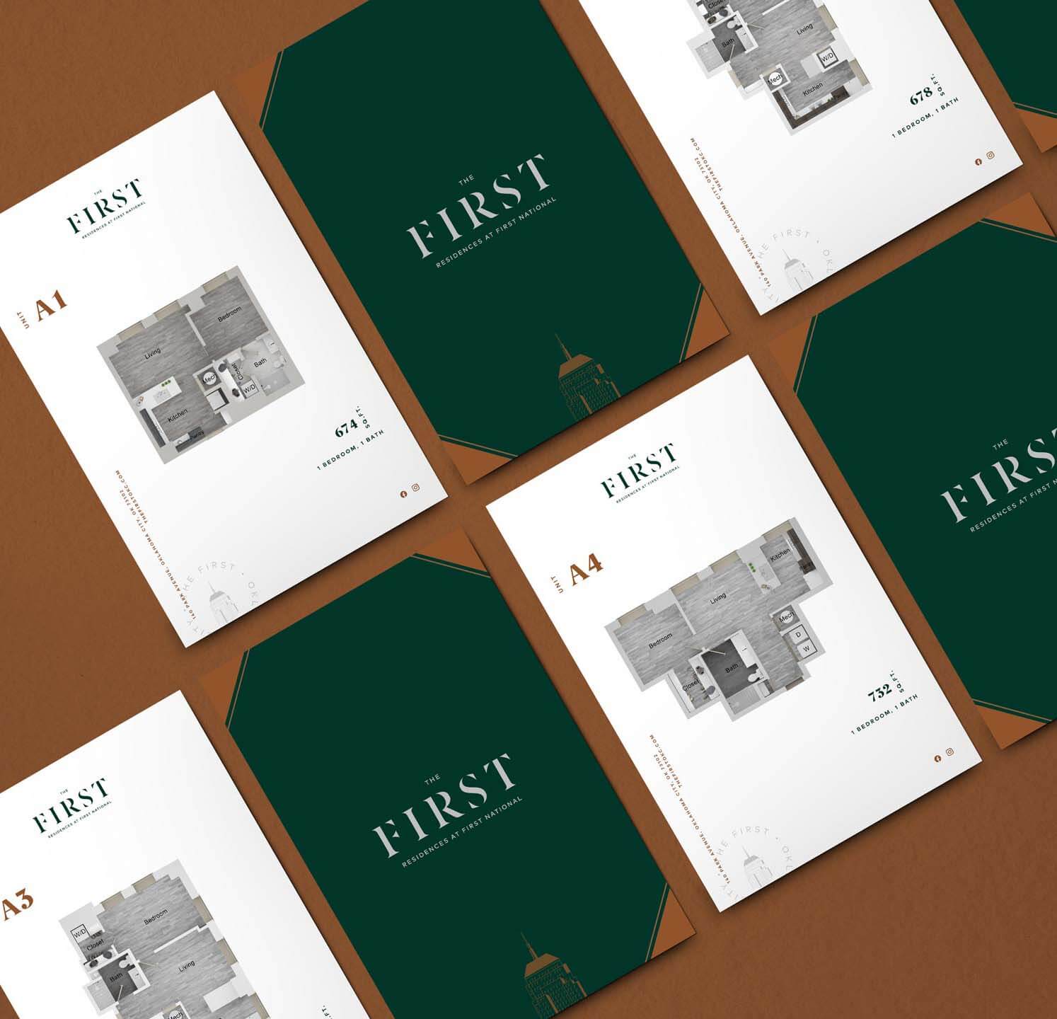 An example of multifamily marketing materials we designed for our client as part of our multifamily branding services at Criterion.B.