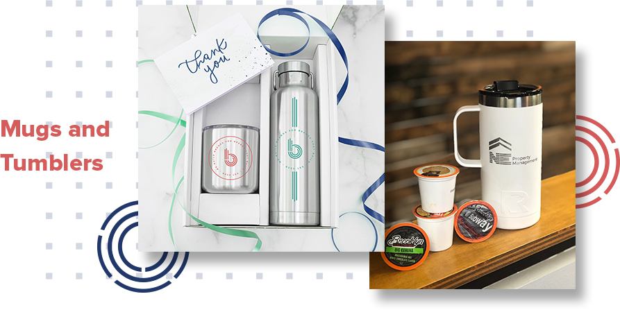 Mugs are also becoming increasingly popular promotional items this year as companies look for client gifts or mugs to use in-office by their teams. Tumblers, especially name-brand ones like RTIC and Yeti, have also become very popular due to their practicality and durability.