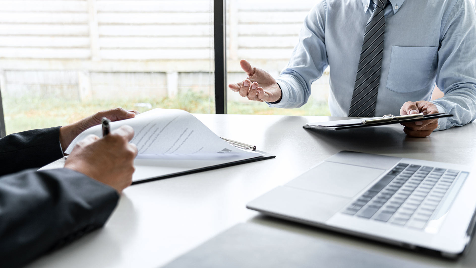 Office colleague meeting